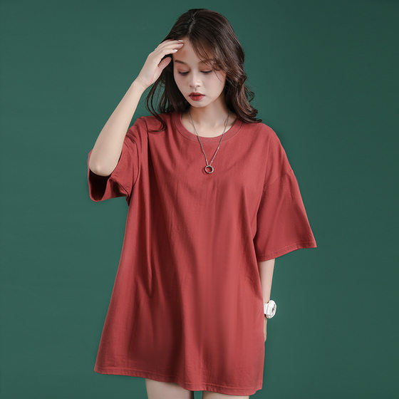 Cotton Short-sleeved T-shirt Women's Loose Korean-style 2021 New Summer Thin Base Shirt oversize Top