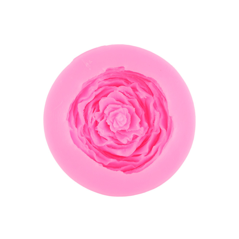 Simulación tridimensional flor molde de silicona creativo hecho a mano jabón aromaterapia vela molde accesorios para hornear