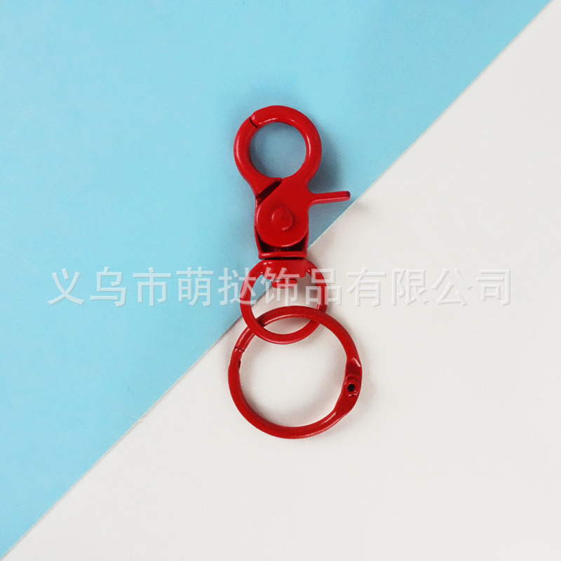 彩色金属手工烤漆钳扣钥匙扣卡圈钥匙圈diy玩具饰品首饰配件|undefined