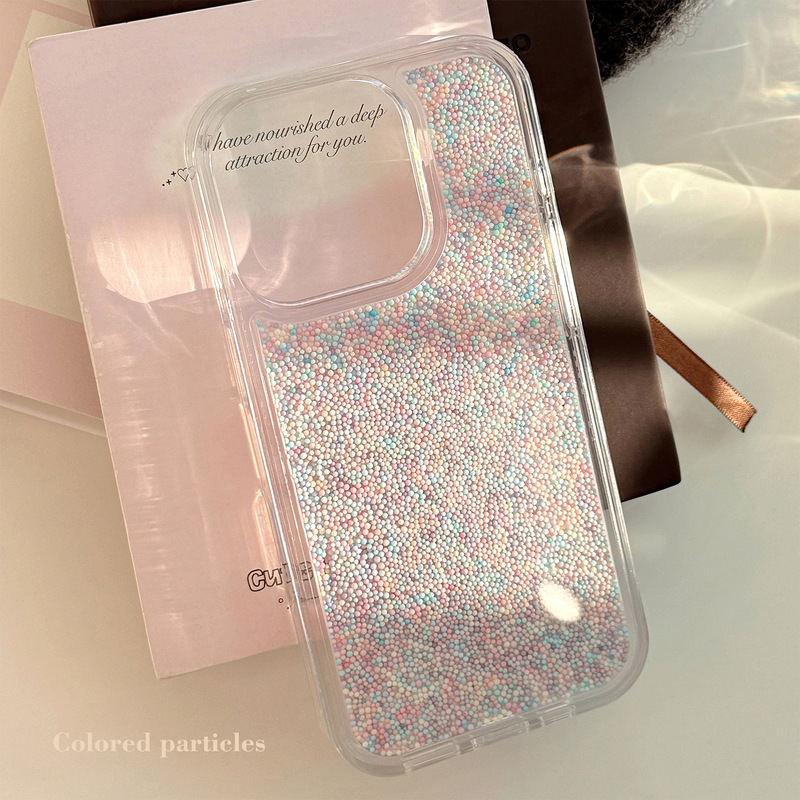 简约彩色小球适用16promax苹果15手机壳iphone14滴胶13硬套16防摔|undefined