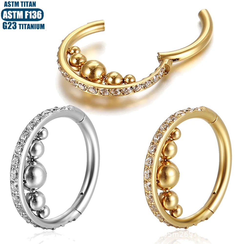 Pointed labret stud close-up product detail
