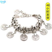 Coin bracelet anklet dual-use jewelry carved short dance