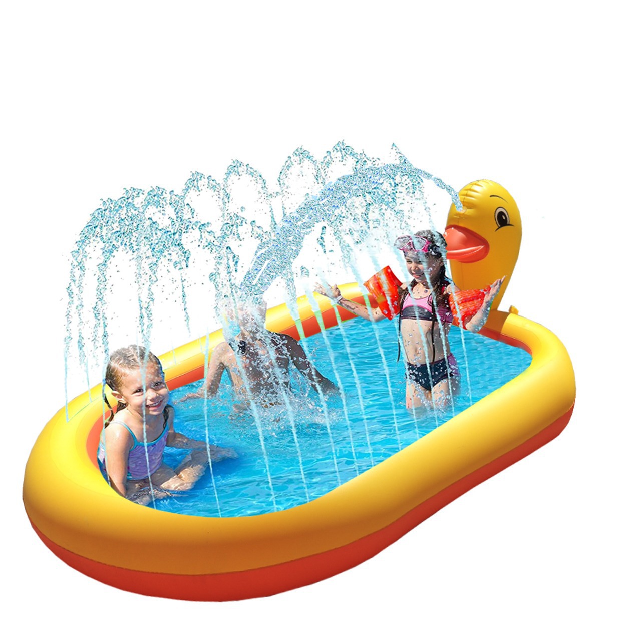 Factory in stock inflatable fountain children's water toys pool outdoor water spraying swimming pool game sprinkling pool
