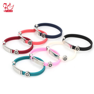 Creative Compass Silicone Bracelet Unisex Negative Ion Sports Wristband Adjustable Silicone Bracelet Wholesale