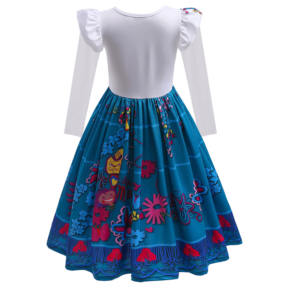 Fashion Flower Printing Spandex Polyester Girls Dresses display picture 99
