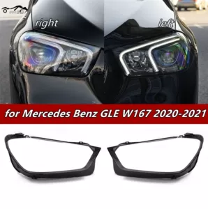 Suitable for Mercedes-Benz Gle Headlight Cover 20-21 New Gle Headlight Transparent Lampshade W167 Headlight Mask
