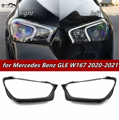 Suitable for Mercedes-Benz Gle Headlight Cover 20-21 New Gle Headlight Transparent Lampshade W167 Headlight Mask (Other lights)