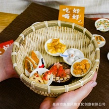 新款树脂泉州美食冰箱贴肉粽姜母鸭面线糊旅游纪念食玩文化创意