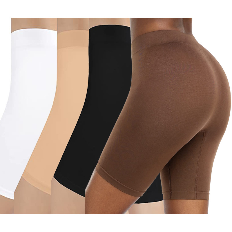 Cross-border best-selling seamless yoga shorts with 3-inch high-waist, bare feel tight straight-leg fitness shorts