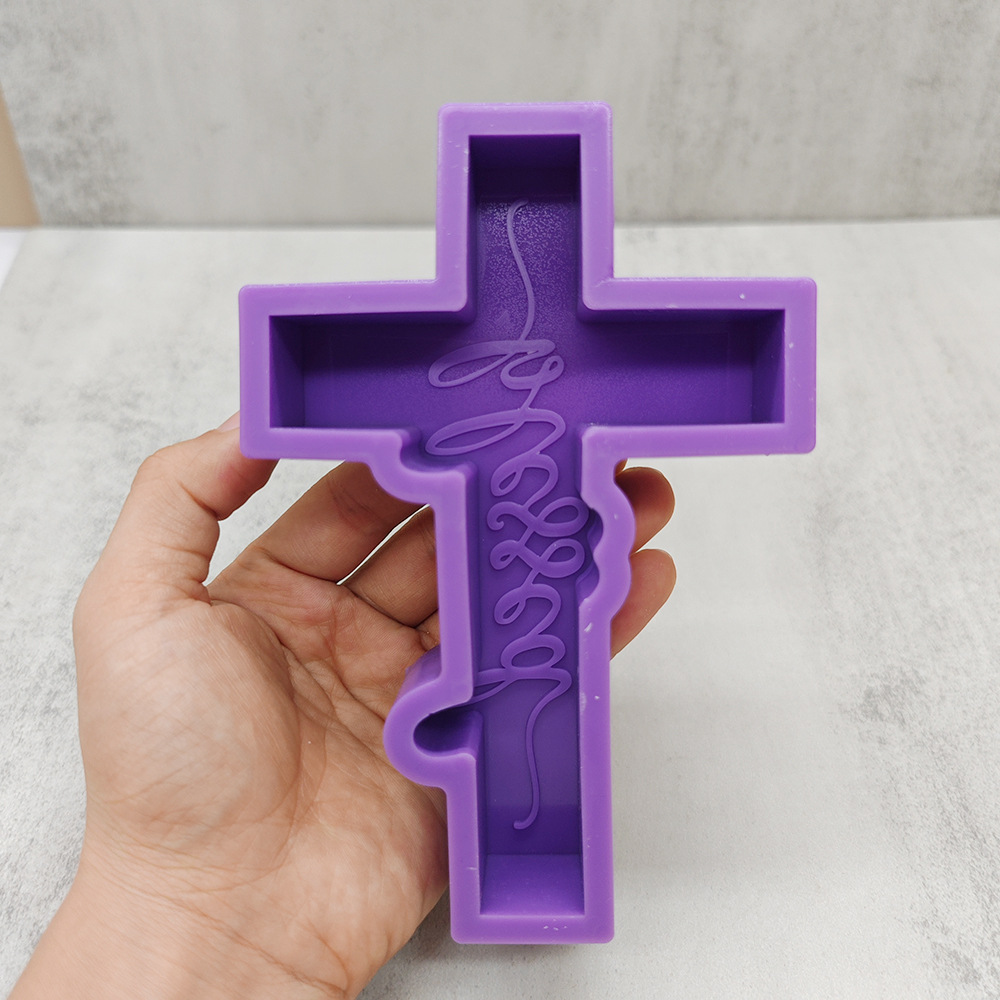 Cross Shape Silicone Mold - 3.75\" X 4\" For Resin, Soap & Candle Making
