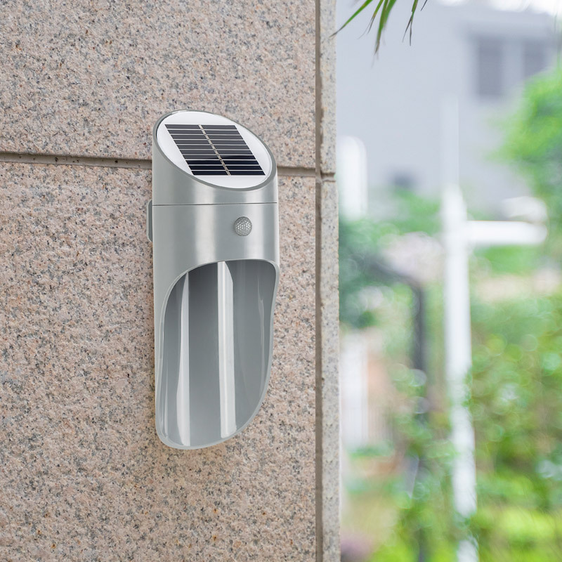 Lámpara solar de pared para exteriores, impermeable, con sensor LED, para balcón, pasillo, jardín, con panel solar, súper brillante, con sensor de movimiento.