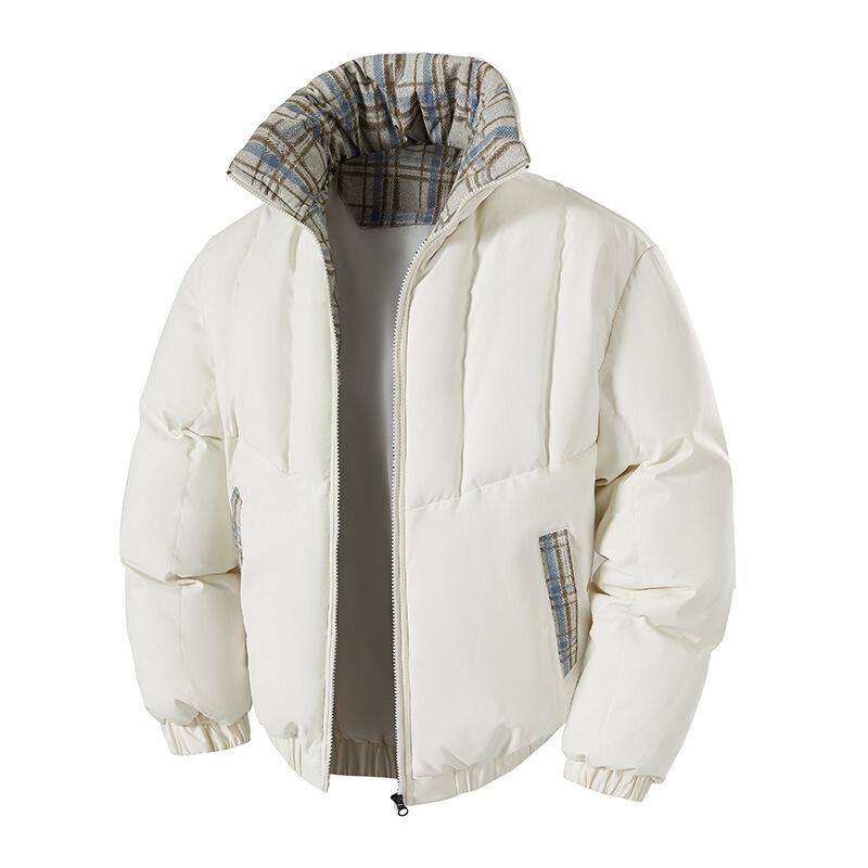 Cross-border winter cotton jacket for men, stand-up collar, solid color, thickened, trendy and fashionable jacket Cross-border winter cotton jacket for men, stand-up collar, solid color, thickened, trendy and fashionable jacket