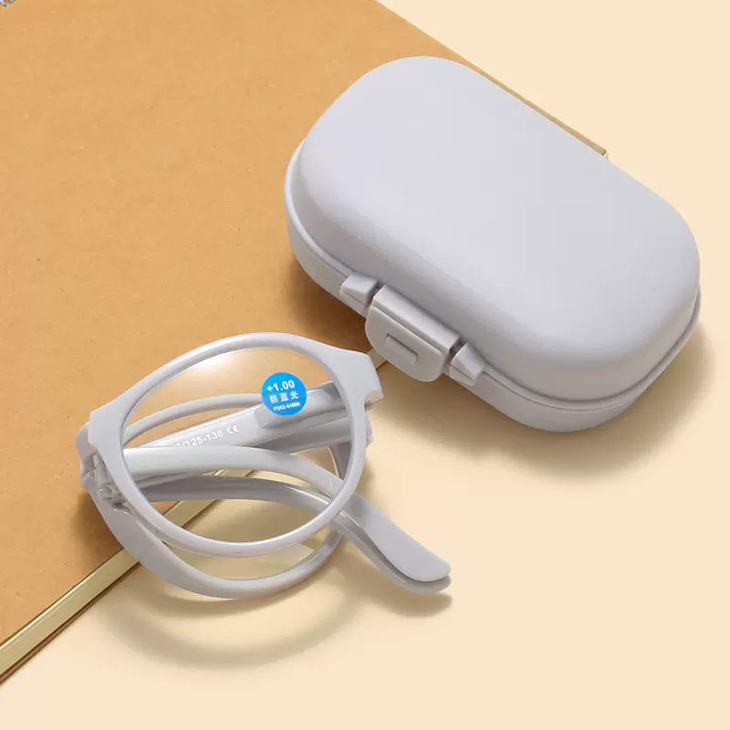 便捷老视镜老年人防蓝光老花眼镜新款弹簧折叠老花镜抗辐射大框