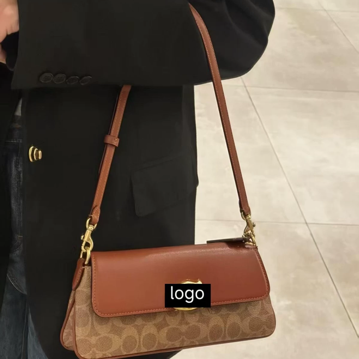 Сумка Kouc's 2025 Jet baguette, винтажная сумка-аккордеон с цветочным принтом и цветовыми блоками, сумка через плечо, универсальная женская сумка.