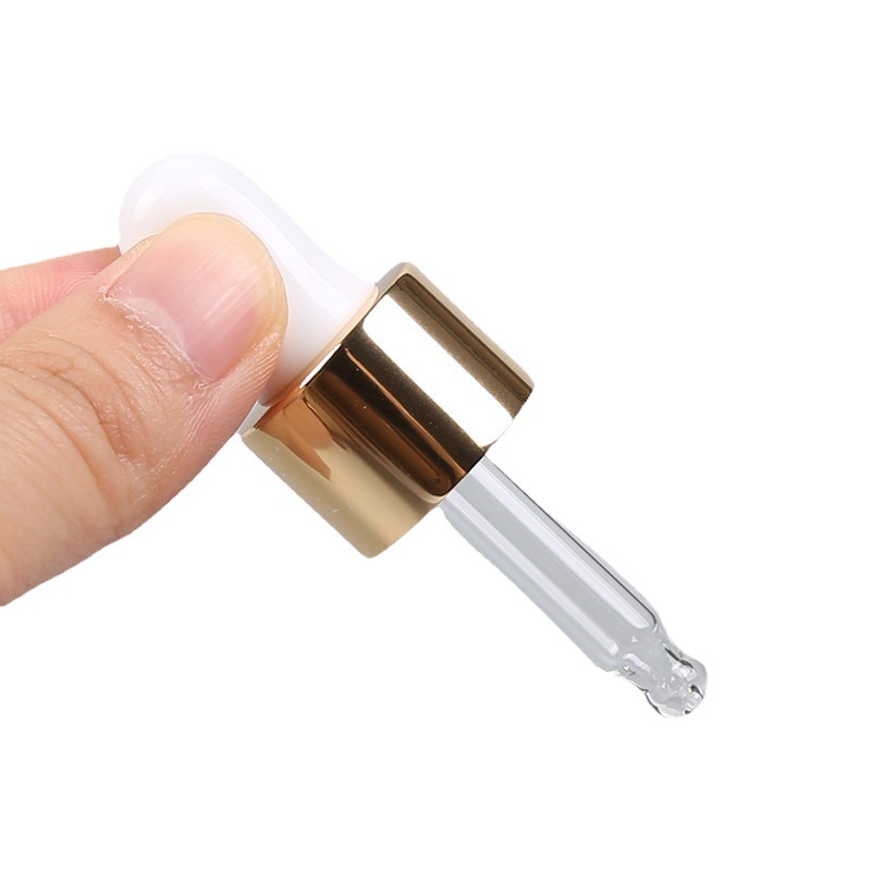 厂家可订货电化铝精油分装瓶滴管 按压玻璃瓶电化铝滴管 批发订货