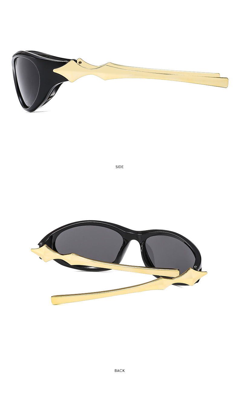 45g Weight Full Frame Glasses Structure Sunglasses Classification PC, UV400 Protection Lens Material Special-Shaped Mirror Glasses Style Outdoor, Travel Occasion Geometric Pattern Unisex Gender Streetwear Style Streetwear Geometric PC UV400 Protection Special-Shaped Mirror Full Frame Men's Sunglasses 8