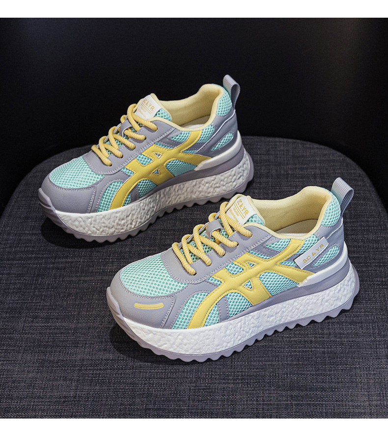 Giày sneaker nữ đế dày chunky phong cách thể thao thời trang mới thu 2026 — M2878 đen, M 2878m màu, M2878 màu đỏ, M2878 màu xanh lá cây chi tiết 19
