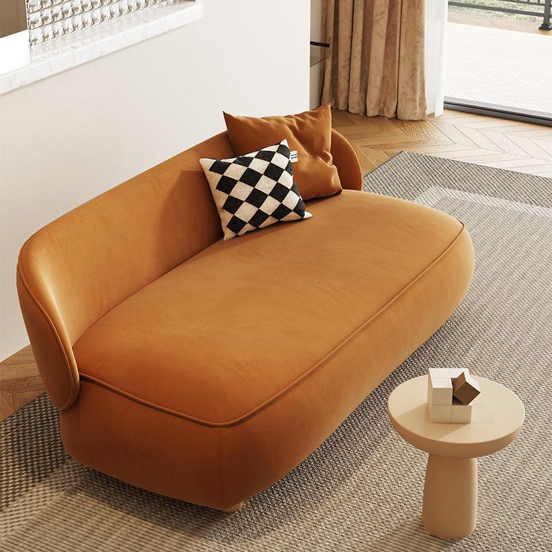 现代奶油风小户型布艺沙发简约轻奢直排懒人沙发家用客厅极简沙发