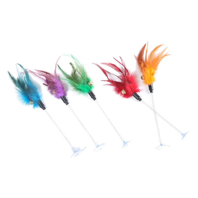 Swing primavera divertido gato palo lechón primavera divertido gato juguete con sonido campana gato divertido gato palo buena elasticidad