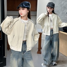 女童防水夹克外套2025新款韩版中大童时尚潮流短款个性上衣潮童装