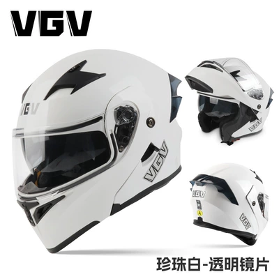 2025 New VGV3C Certified Motorcycle — Motosiklet dəbilqələri - m-pearl-white-no-gift