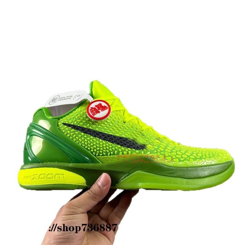蒲田純原Zoom Kobe 6科比6代男子実戦バスケットボールシューズ真炭素板反転青蜂侠黒赤|undefined