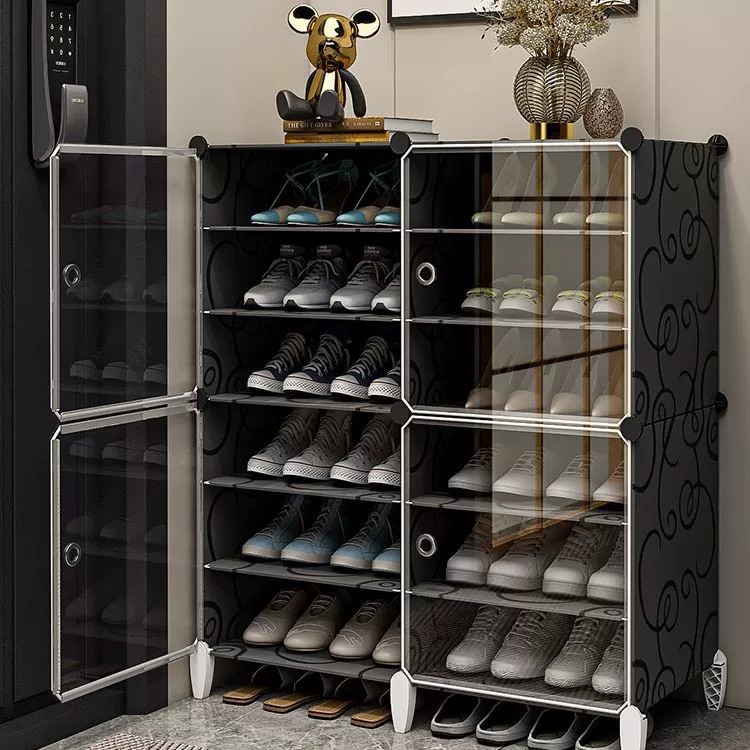 Стеллаж для обуви для хранения прихожей, стильная новая модель 2025 года, прозрачная коробка для обуви, пыленепроницаемая, простая обувница для общежития.