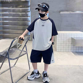 童装男童夏装套装2026新款夏季运动大儿童短袖夏款男孩薄款酷帅潮