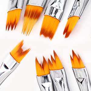 Pencil de pétales de manicuras transfronterizas flores de perlas de doble cabeza puntuales herramientas de manicuras de otoño crisantemo cepillo de pintura gradiente