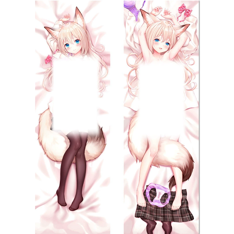 Наволочка для подушки Furry Beast Mother Beast Ear Girl Little Fox Kawaii Loli Anime и другие подушки 2Way50