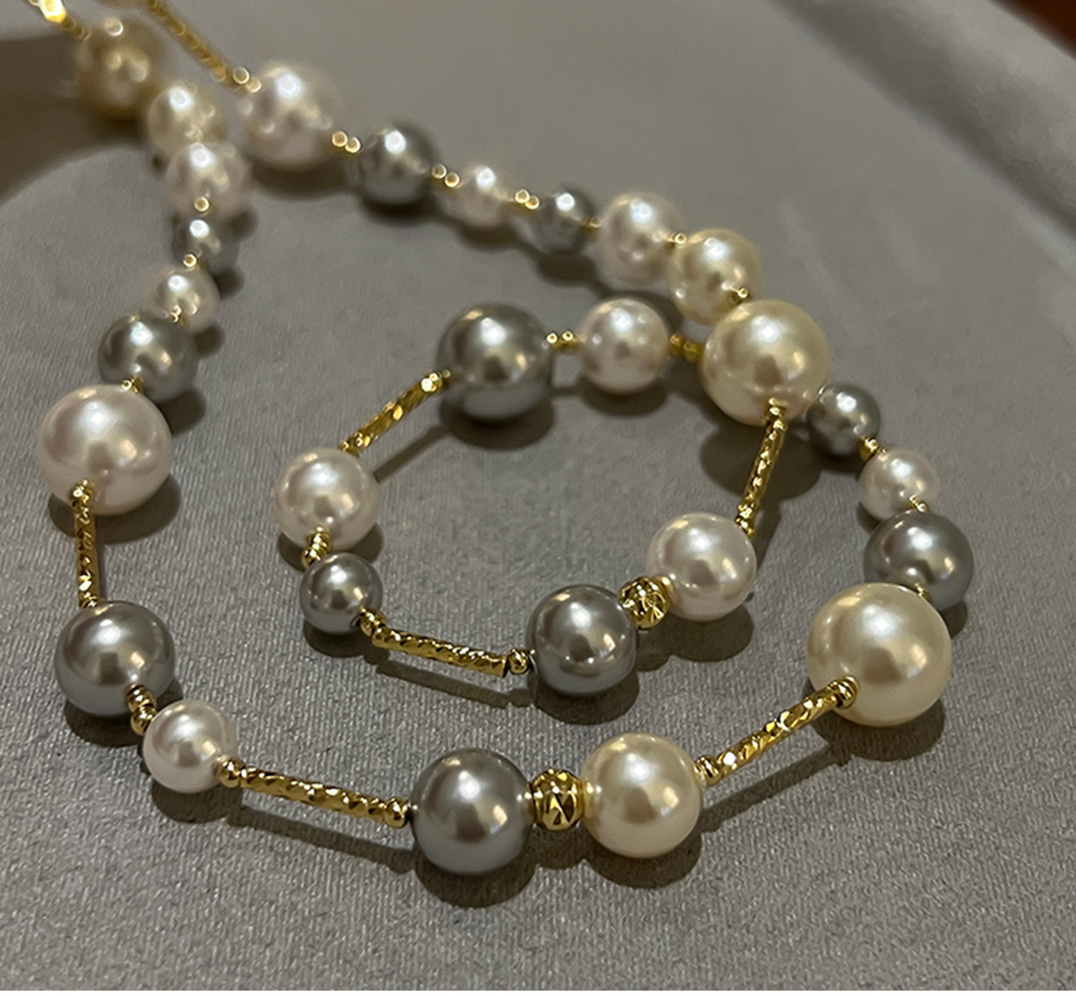 Mother pearl shellfish, Copper Chain Material 1 Piece Quantity Mother Pearl Shellfish Copper 18K Gold Plated Plating Geometric Necklace