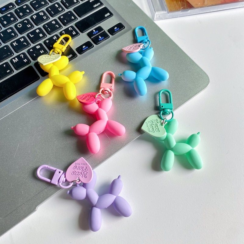 Color Love Bleo Dog Keychain Cartoon Keychain Couple Student Food and Play Personality Gift Bag Hanging Ornaments