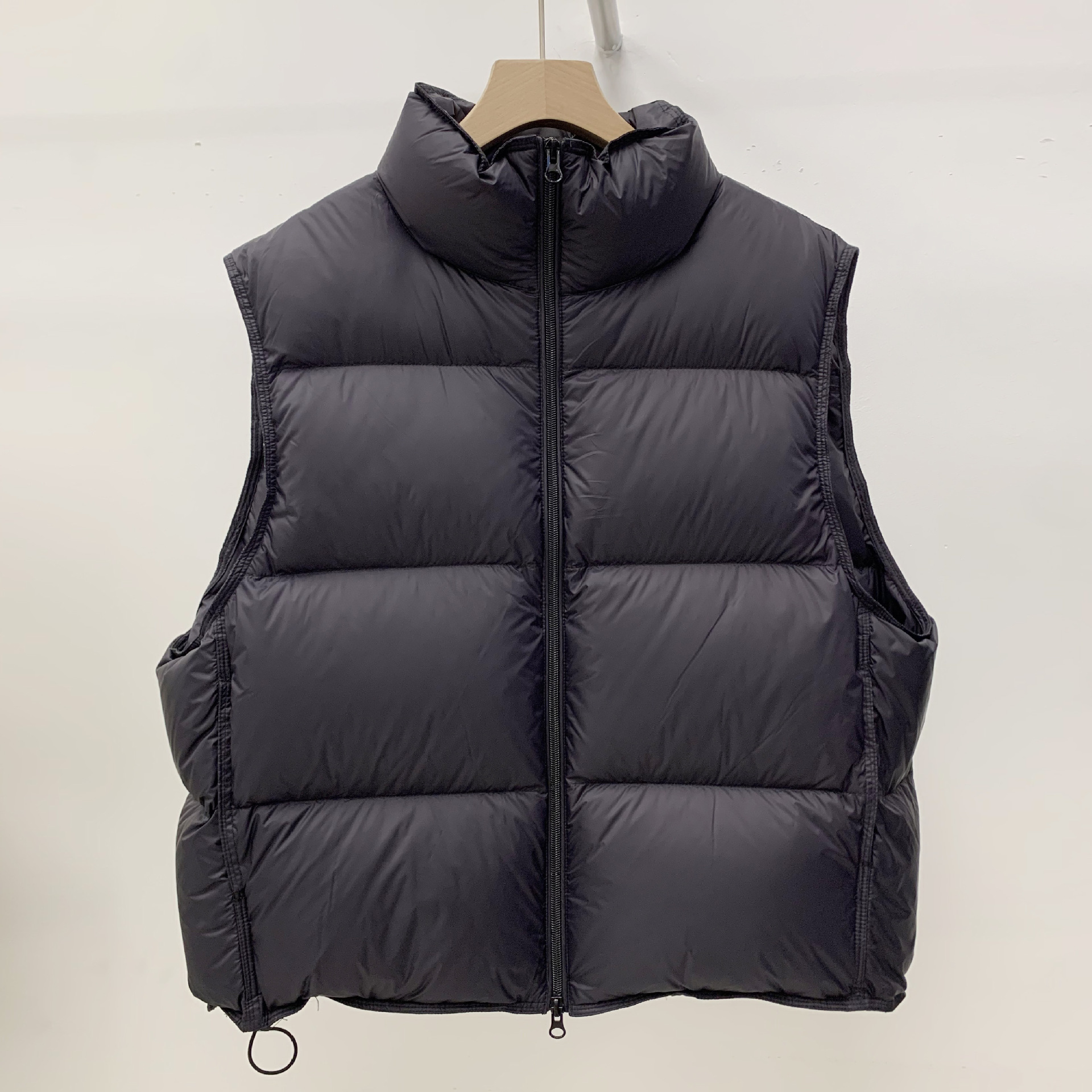 Chaqueta de plumas sin mangas con cuello alto y cuello alto de pato blanco para mujer, estilo coreano, holgada, versátil, ideal para otoño e invierno. Abrigo cálido._voghion.com