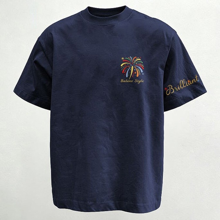 American-Style Pure Cotton Short-Sleeved Men's T-Shirt 2026 New Summer Navy Blue Versatile Half-Sleeved Men's Top American-Style Pure Cotton Short-Sleeved Men's T-Shirt 2026 New Summer Navy Blue Versatile Half-Sleeved Men's Top