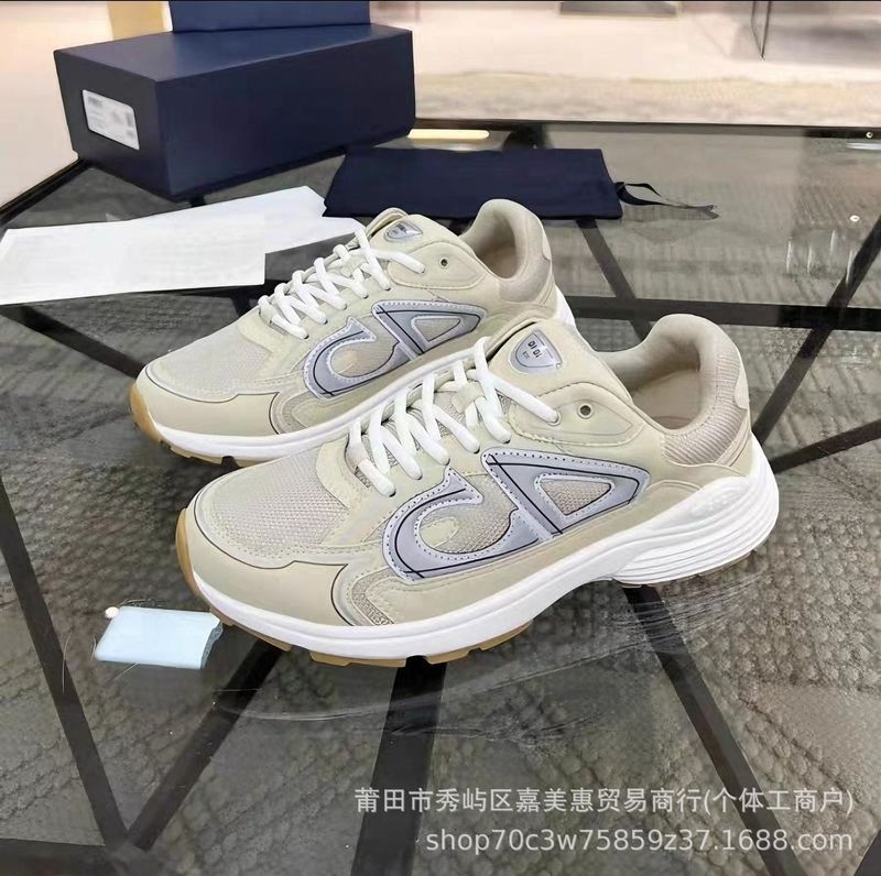 欧洲站跨境专供新款CD百搭休闲鞋增高小白鞋系带情侣跑鞋字母B30|undefined