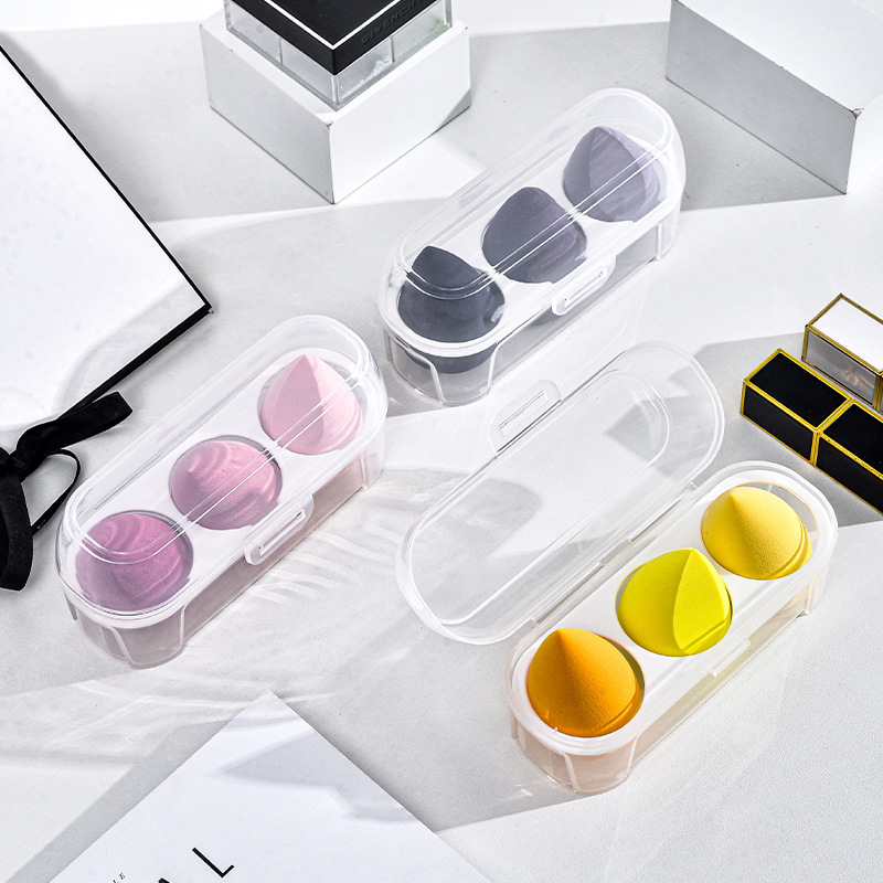 3格4格6格8格美妆蛋收纳盒透明网红鸡蛋盒密封收纳盒