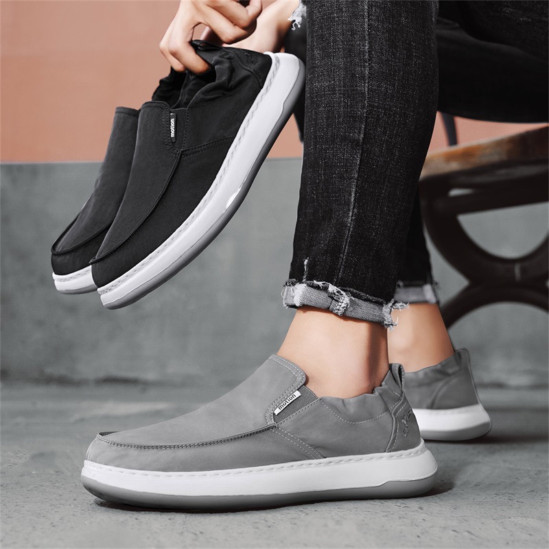Zapatos de lona para hombre Zapatos Lefu de un pie 2025 Moda Verano Nuevo estilo Trabajo al aire libre Zapatos casuales Comercio exterior al por mayor