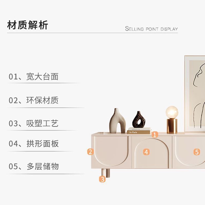 轻奢奶油风电视柜现代简约电视柜法式客厅卧室地柜新款收纳电视柜|undefined
