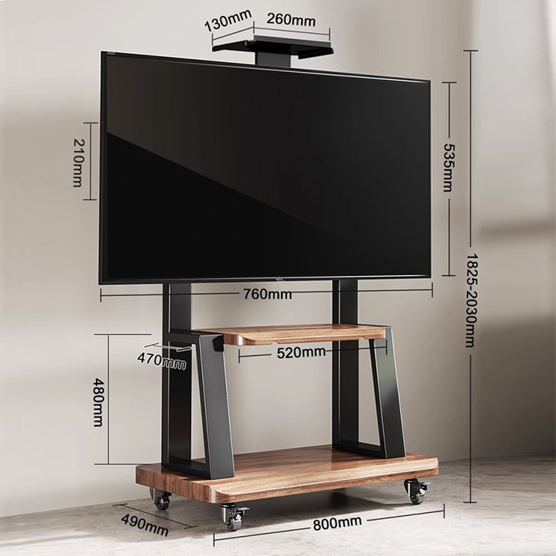 Soporte de piso de TV móvil con ruedas percha carro marco adecuado para Hisense Xiaomi y otras marcas de uso general image 28