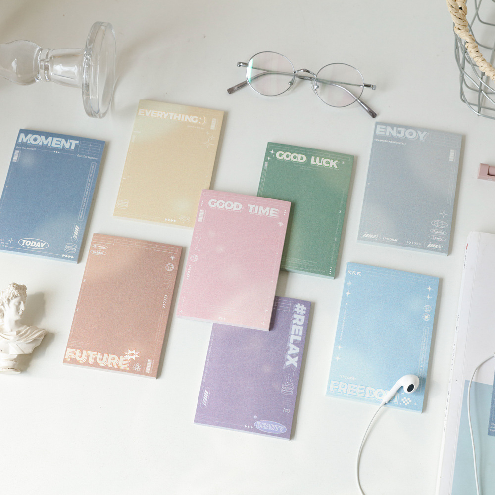 다채로운 생활 노트 직사각형 핸드북 노트 두꺼운 찢을 수 있는 비접착성 휴대용 메모 사무실