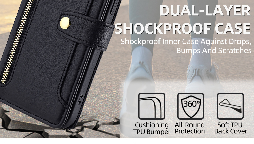 TechGlobe TechGlobe compatibile con iPhone 17 Flip Cover 13 Crossbody 15 Lanyard 16 Custodia multifunzionale in pelle per telefono 12 Pro_voghion.com