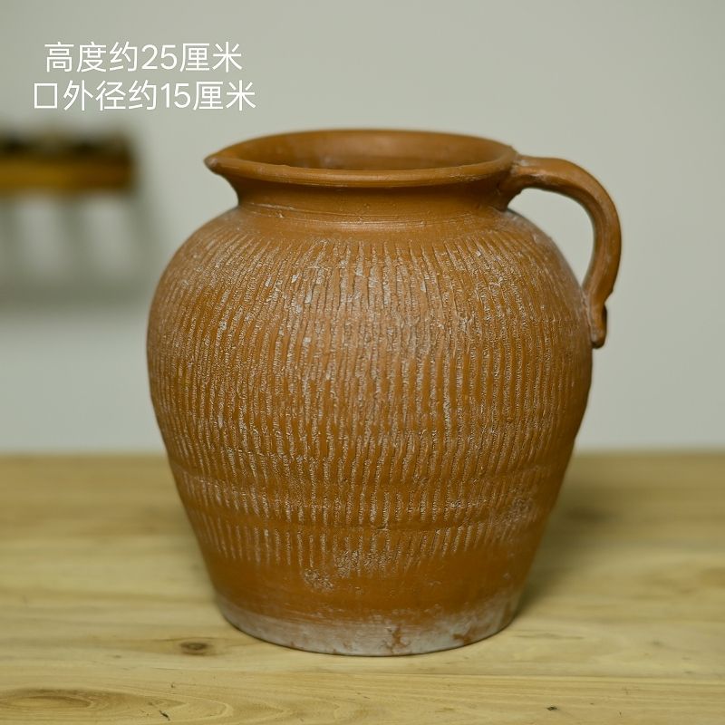 复古手工陶罐土陶罐手工花瓶花盆民宿装饰插干花水培客厅摆件|undefined