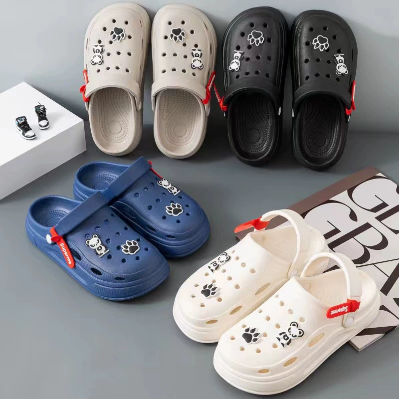 2023 новые модные туфли с отверстиями для медведей для дома и улицы, опущенные сандалии eva