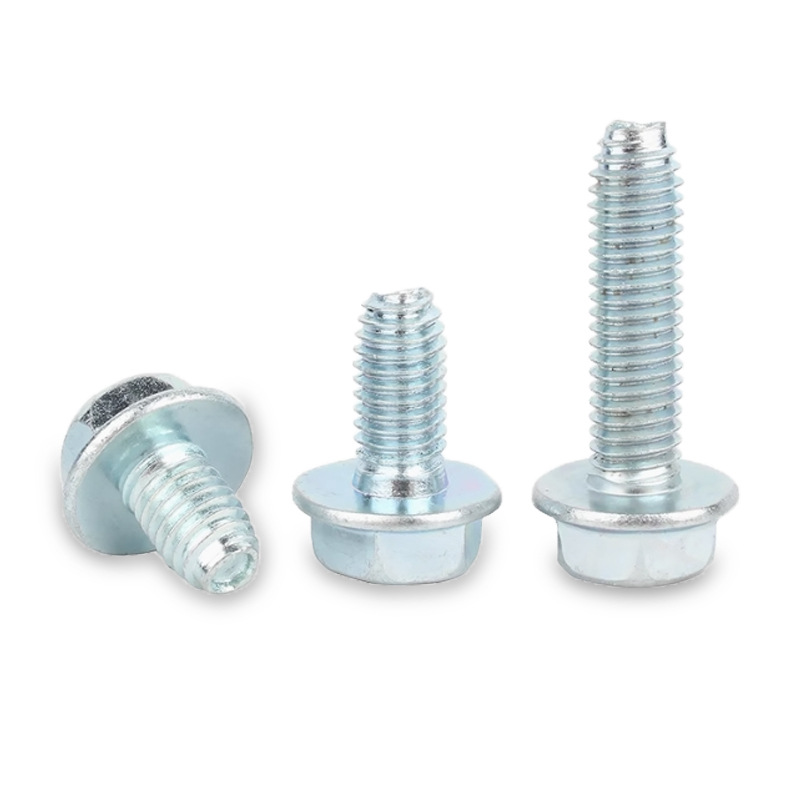 Brida galvanizada diente triangular tornillo auto-tofante hexagonal cóncavo con brida de cerebro antideslizante auto-bloqueo cóncavo plano M4M5M6