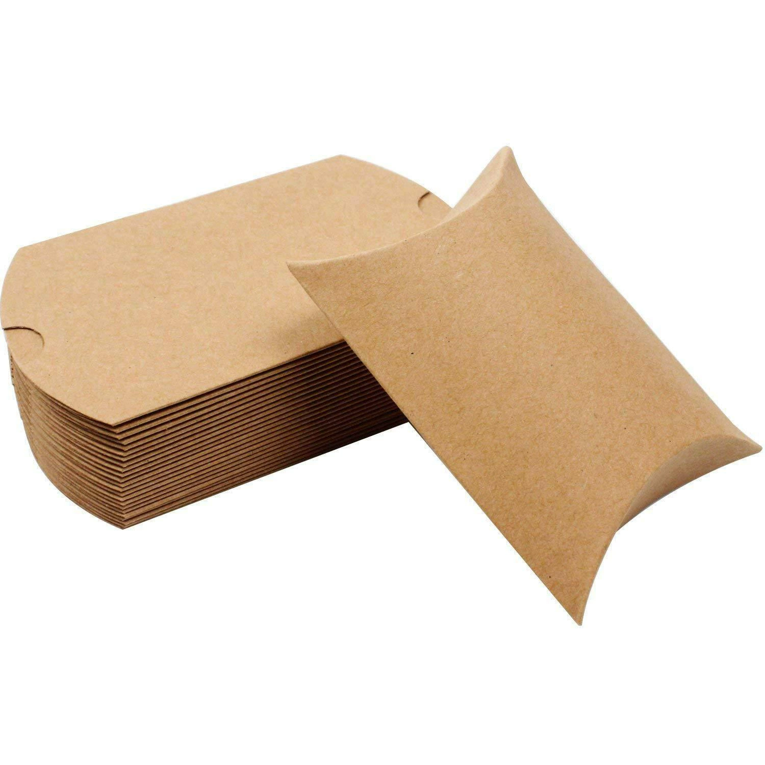 Factory spot kraft paper pillow box cross -border candy box with hemp rope cattle white card black card packaging box