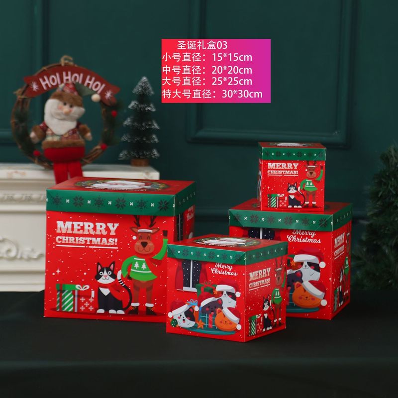 クリスマス装飾品クリスマス積み上げギフトボックスデパートスーパーのショーウインドー装飾雰囲気配置紙ギフトボックス|undefined