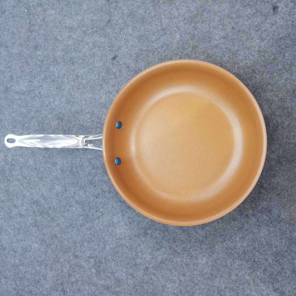 Suministro directo de fábrica de metal pintura de aluminio olla de exportación de comercio exterior europeo y americano sartén mango de metal al por mayor