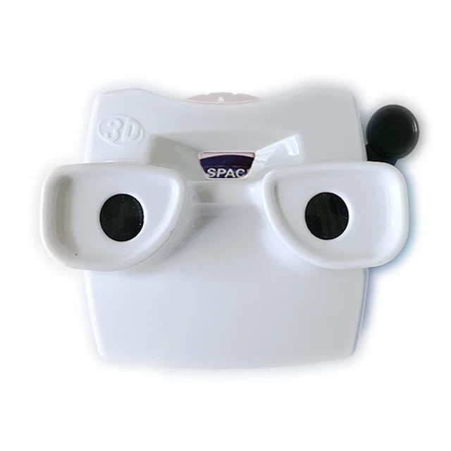 Venta caliente de los niños Qizhi educación temprana Ciencia Cognitiva juguetes 3D caja de transferencia de visualización proyector de la máquina con 2-disco de diapositivas