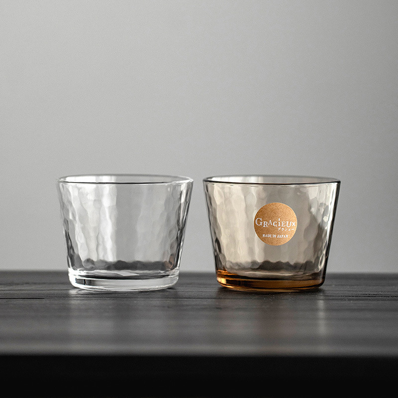 Japanese import glass transparent tea cup for home use, simple and elegant design