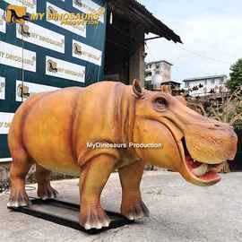 软体硅胶防水耐晒仿真河马电动发声模型 景区公园博物馆装饰摆件
